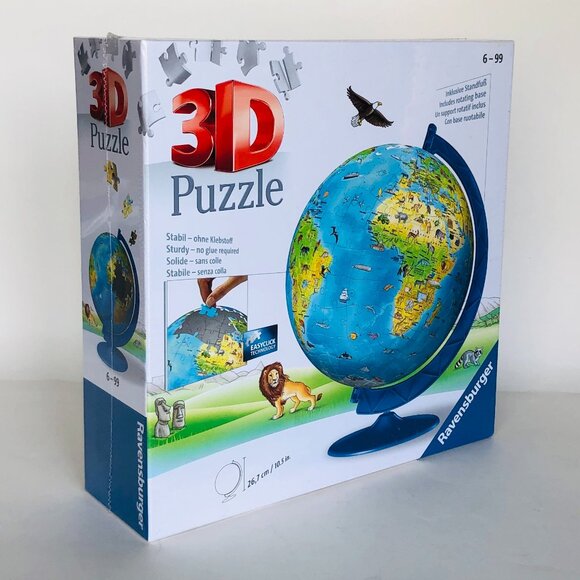 New sealed Ravensburger  3D Puzzle  - Children's World Globe 180 Piece-English - Picture 13 of 16